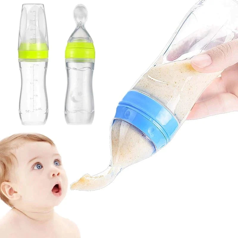 Squeezing Spoon Feeding Baby Bottle – TheToddly