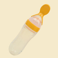 Infant Baby Squeezing Feeding Bottle With Spoon - OrdinaryBasics