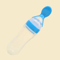 Infant Baby Squeezing Feeding Bottle With Spoon - OrdinaryBasics