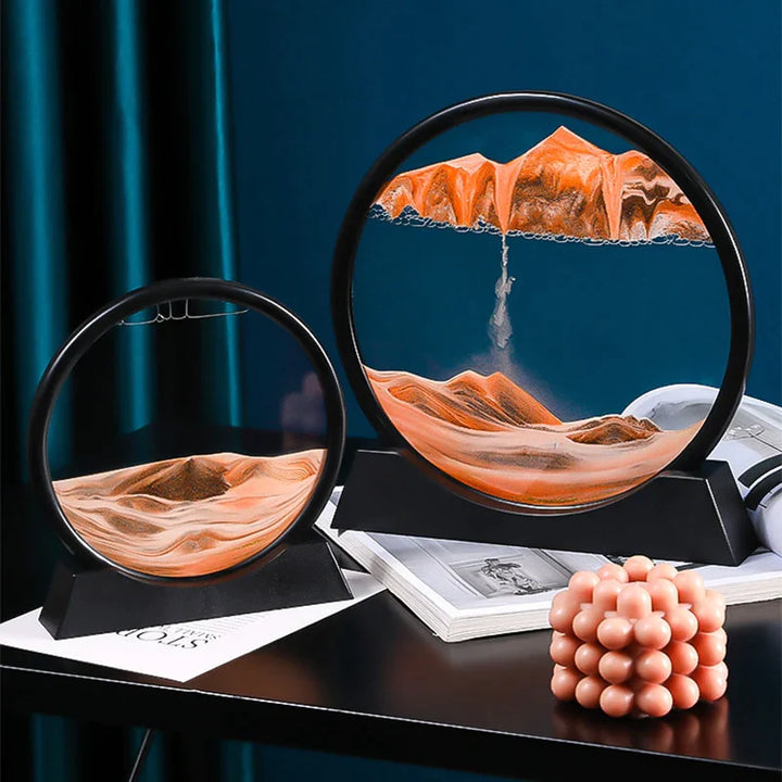 3D Hourglass Deep Sea Sandscape In Motion - OrdinaryBasics