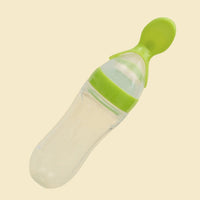 Infant Baby Squeezing Feeding Bottle With Spoon - OrdinaryBasics