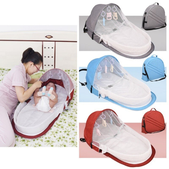 Multipurpose Foldable Baby Bed with Mosquito Net - OrdinaryBasics