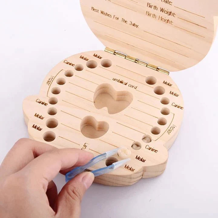 Baby Wooden Teeth Organizer Keepsake Box - OrdinaryBasics